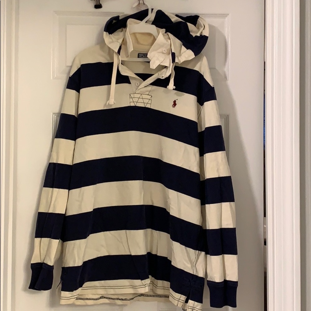 Ralph Lauren collared shirt with hood